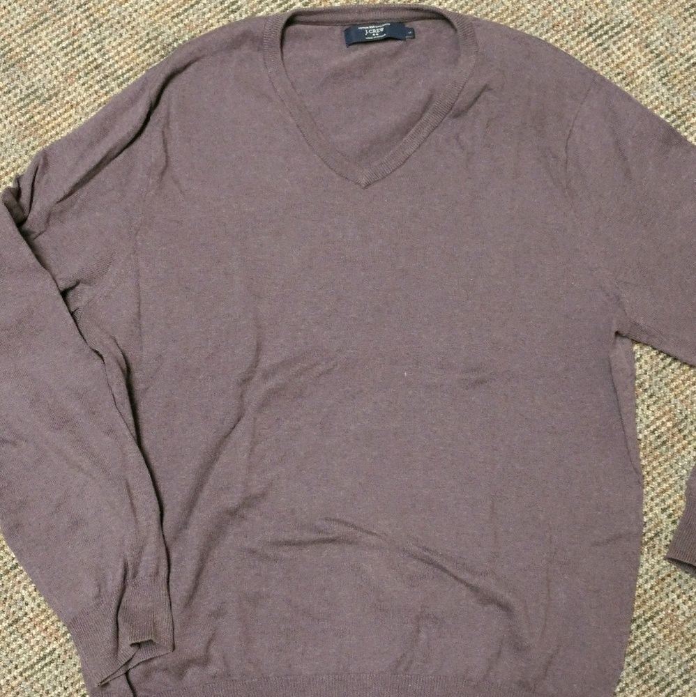 J.Crew violet cashmere v-neck sweater